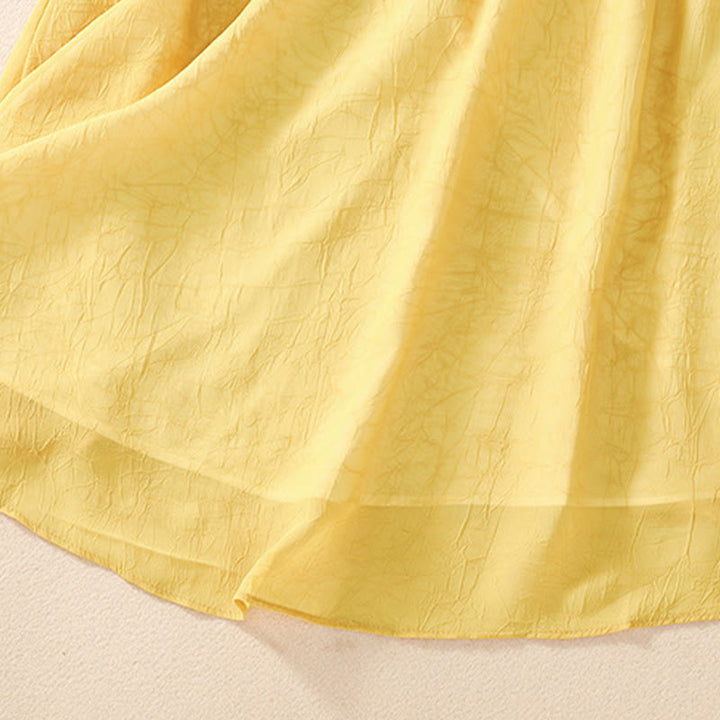 Buddha Stones Damen Hemdkleid mit Blumenstickerei und Froschknöpfen, weite Hose - image 11