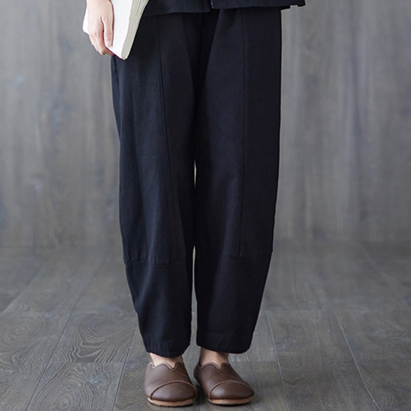 Buddha Stones Damen-Langarmshirt mit Froschknopfleiste und Hose – Meditationskleidung - Schwarze Hose - US 8-10, UK/AU 12-14, EU 40-42 (2XL) - image 21