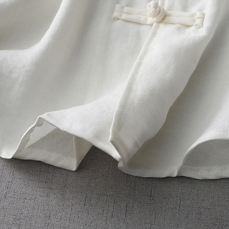 Buddha Stones Einfarbiges Langarm-Damenhemd mit Knopf - image 8