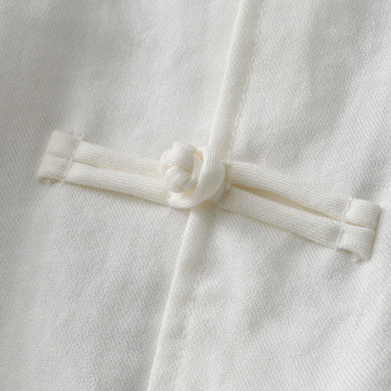 Buddha Stones Einfarbiges Langarm-Damenhemd mit Knopf - image 4