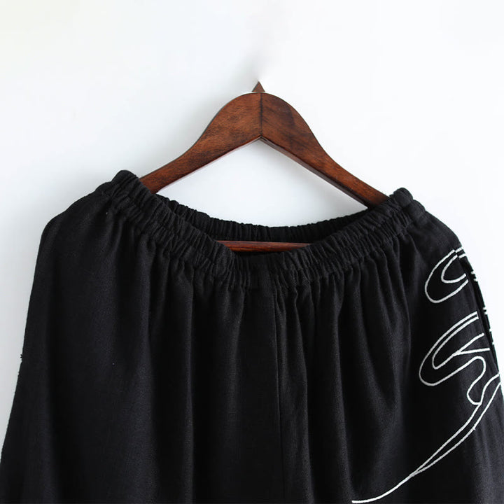 Buddha Stones , Wolken, elastische Taille, ethnische Baumwolle, Herrenhose mit Taschen - image 9