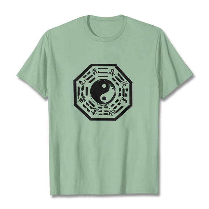 Buddha Stones T-Shirt aus Baumwolle mit Ba-Gua-Muster - Hellgrün - 2XL - image 14