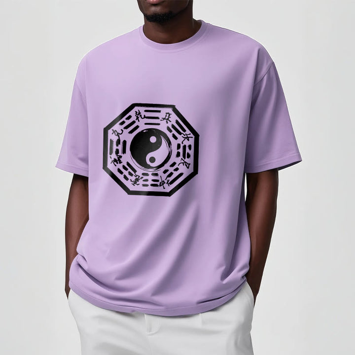 Buddha Stones T-Shirt aus Baumwolle mit Ba-Gua-Muster - image 17