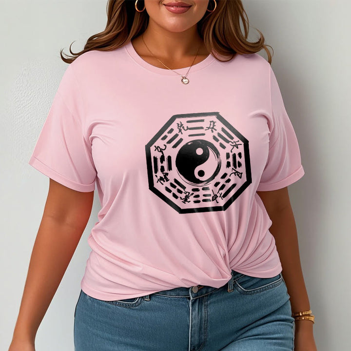Buddha Stones T-Shirt aus Baumwolle mit Ba-Gua-Muster - image 19