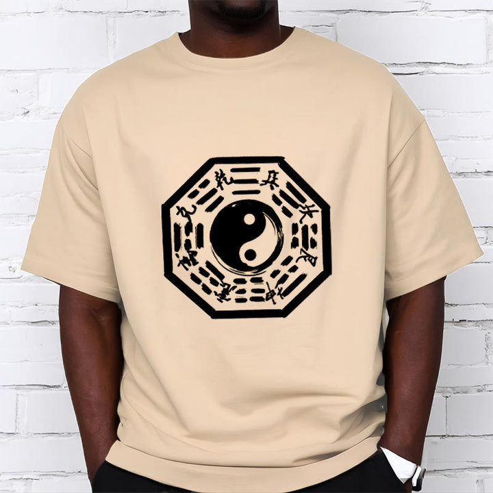 Buddha Stones T-Shirt aus Baumwolle mit Ba-Gua-Muster - image 13