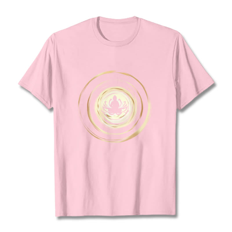 Buddha Stones ​​Meditieren Buddha Lotus Muster T T-shirt - Hellrosa - 2XL - image 12