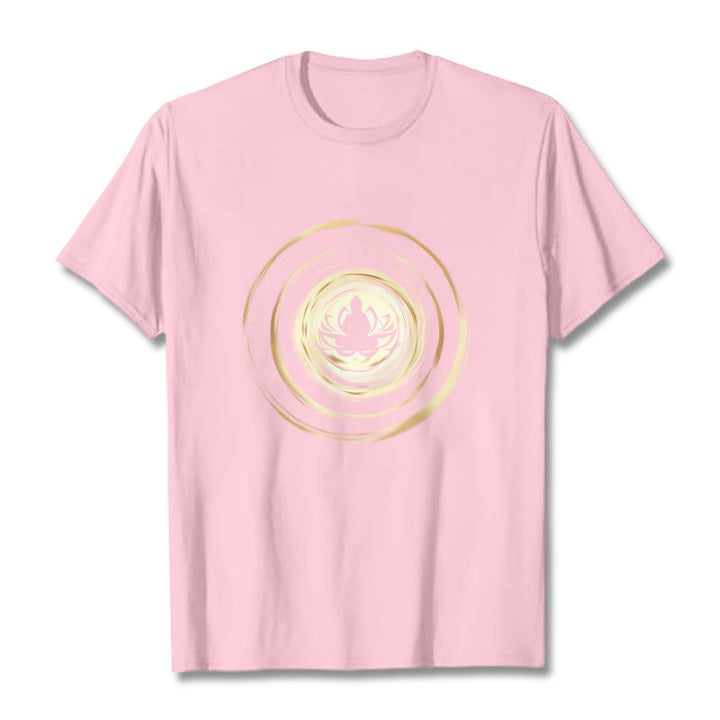 Buddha Stones ​​Meditieren Buddha Lotus Muster T T-shirt - Hellrosa - 2XL - image 12