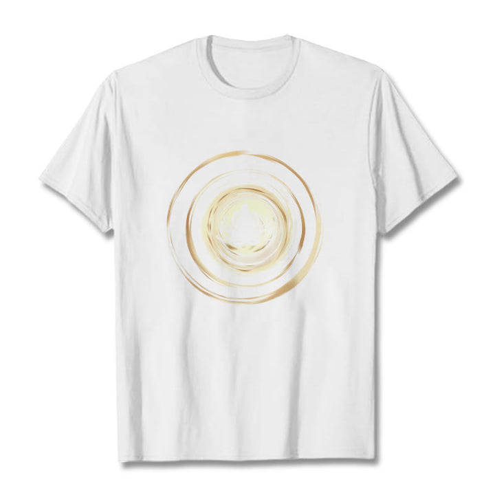 Buddha Stones ​​Meditieren Buddha Lotus Muster T T-shirt - Weiß - 2XL - image 5