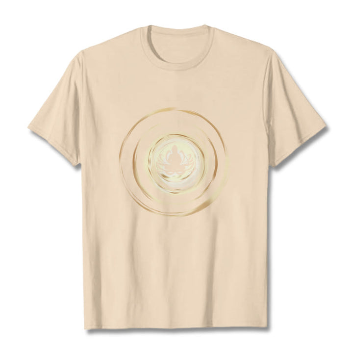 Buddha Stones ​​Meditieren Buddha Lotus Muster T T-shirt - Bisque - 2XL - image 9
