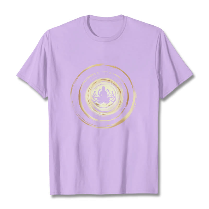 Buddha Stones ​​Meditieren Buddha Lotus Muster T T-shirt - Pflaume - 2XL - image 17