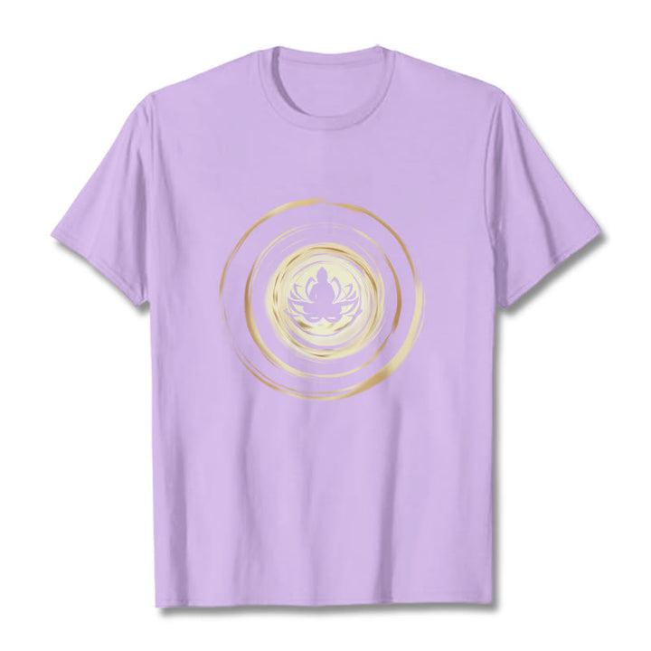 Buddha Stones ​​Meditieren Buddha Lotus Muster T T-shirt - Pflaume - 2XL - image 17