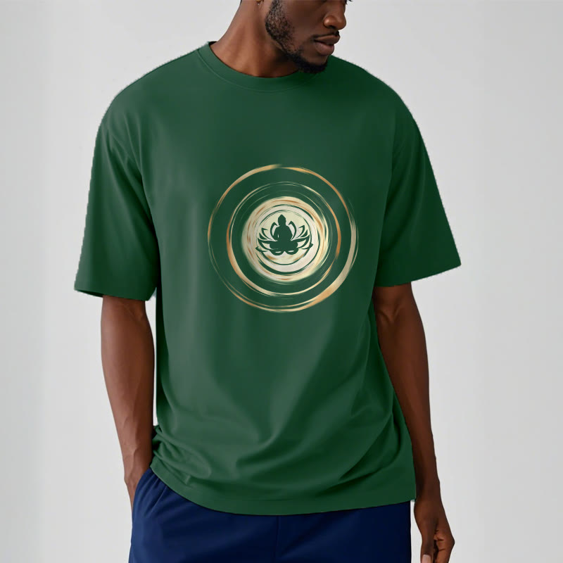 Buddha Stones ​​Meditieren Buddha Lotus Muster T T-shirt - image 11