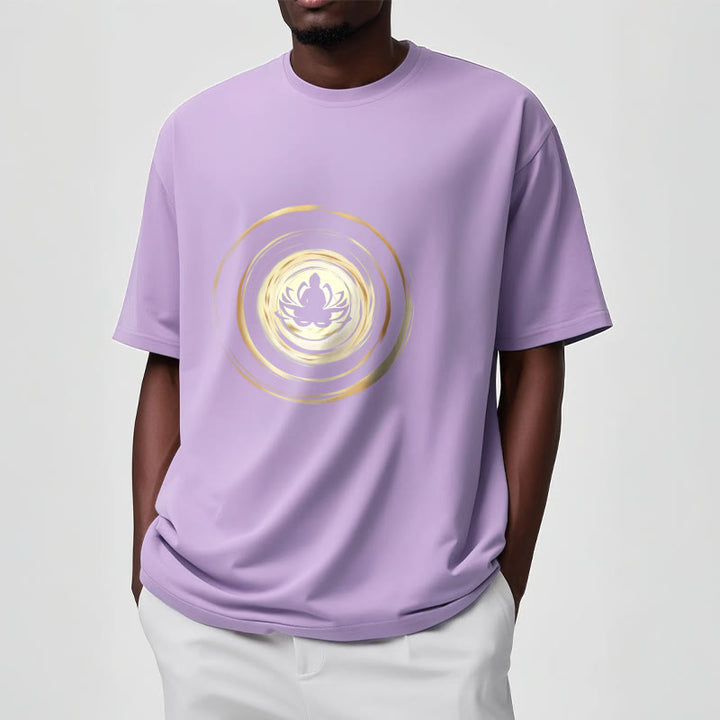 Buddha Stones ​​Meditieren Buddha Lotus Muster T T-shirt - image 17