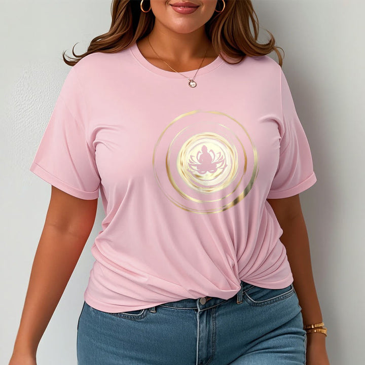 Buddha Stones ​​Meditieren Buddha Lotus Muster T T-shirt - image 13