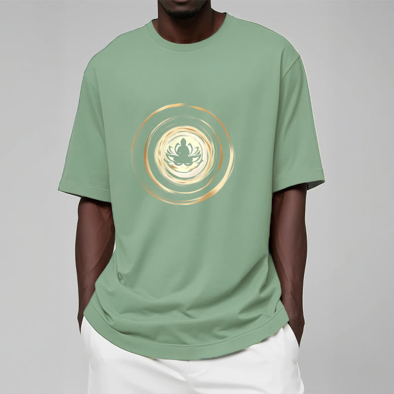 Buddha Stones ​​Meditieren Buddha Lotus Muster T T-shirt - image 16