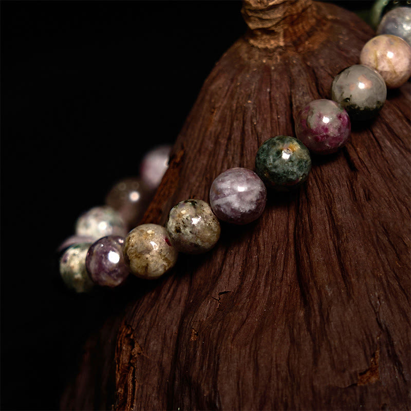 Buddha Stones Regenbogen-Turmalin-Positivarmband