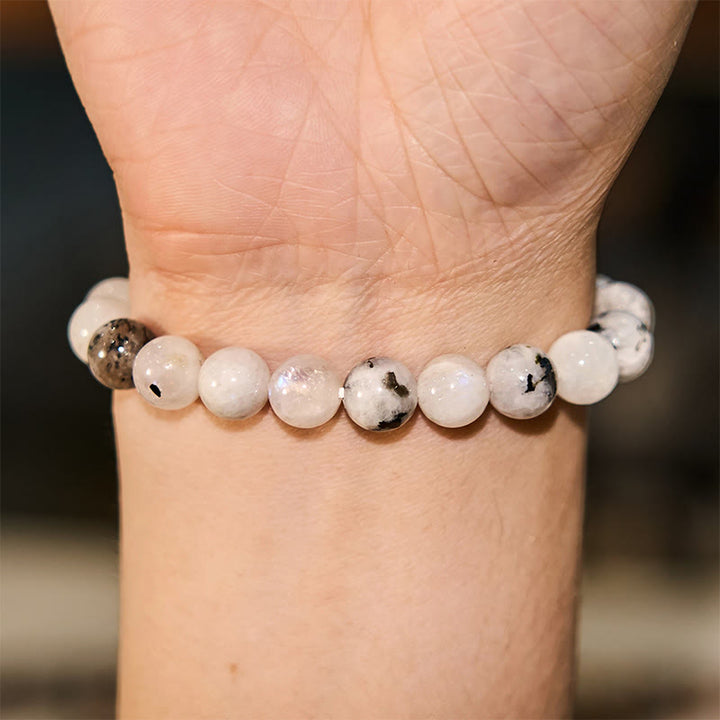 Buddha Stones Regenbogen-Mondstein-Harmonie-Armband