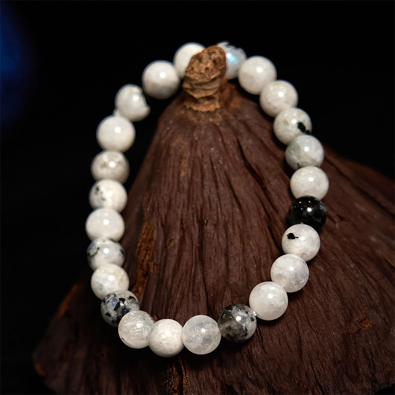 Buddha Stones Regenbogen-Mondstein-Harmonie-Armband