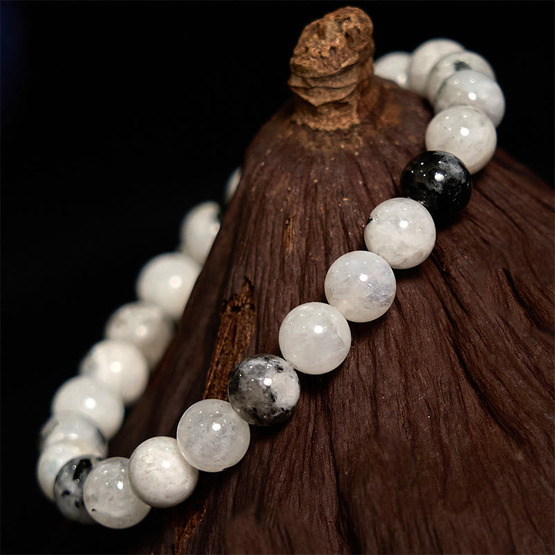 Buddha Stones Regenbogen-Mondstein-Harmonie-Armband