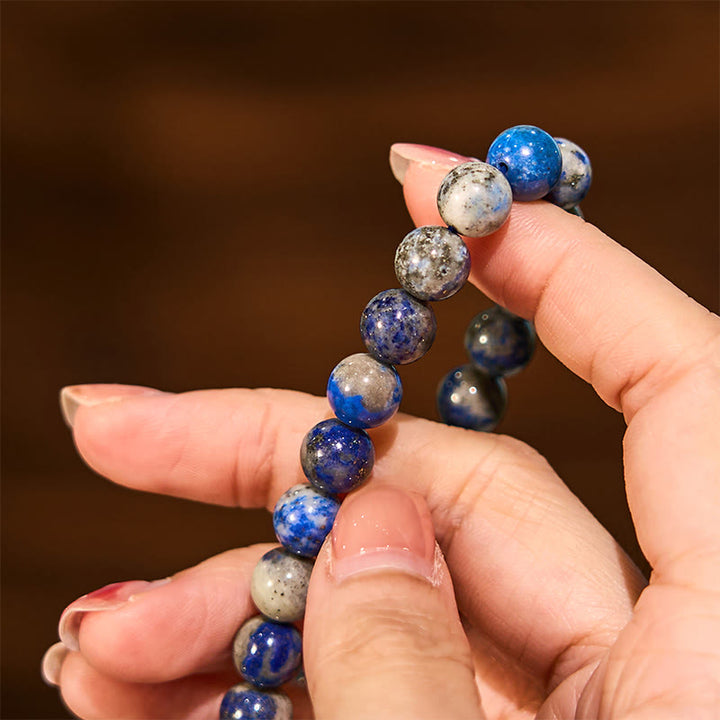Buddha-Stein-Lazurit-Armband (Lapis Lazuli) – Selbstfürsorge und positives Armband - image 5