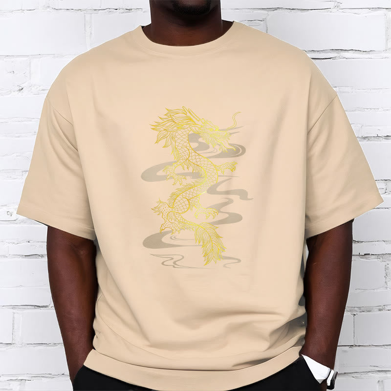 Buddha Stones Golden Dragon Baumwoll-T-Shirt - image 13