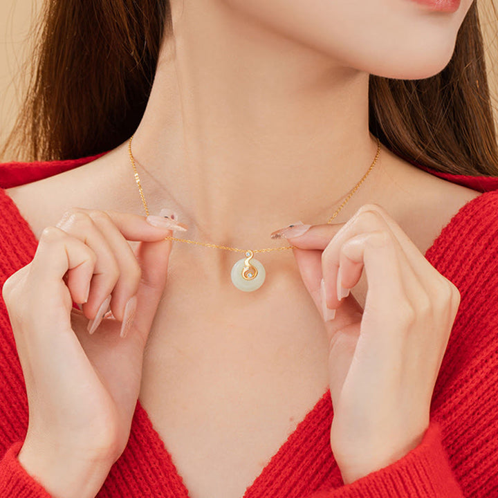 Buddha Stones, chinesisches Sternzeichen, Hetian-Jade, 925er Sterlingsilber, Halskette mit Anhänger - image 20