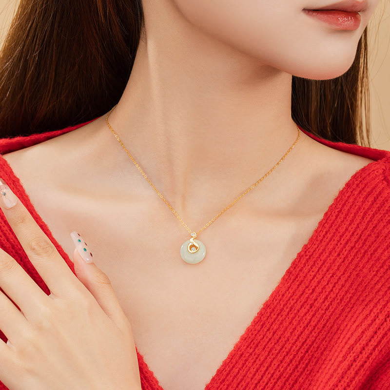 Buddha Stones, chinesisches Sternzeichen, Hetian-Jade, 925er Sterlingsilber, Halskette mit Anhänger - image 23