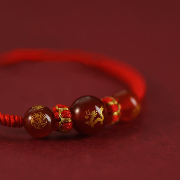 Buddha Stones Handgemachtes rotes Achat-chinesisches Sternzeichen-Schutzarmband mit roter Schnur, geflochten - image 19