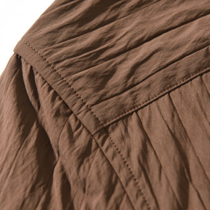 Buddha Stones Lässiges, einfarbiges, langärmeliges Herrenhemd mit Tasche - image 8