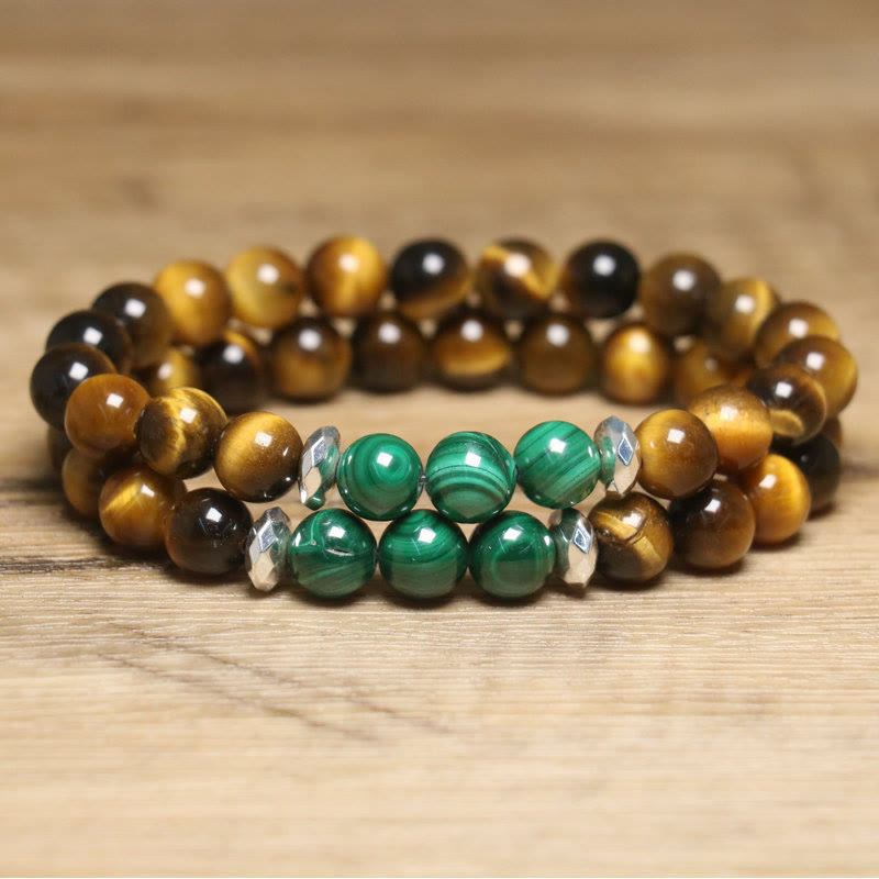 Buddha Stones Tigerauge Grünes Tigerauge Mut Armband