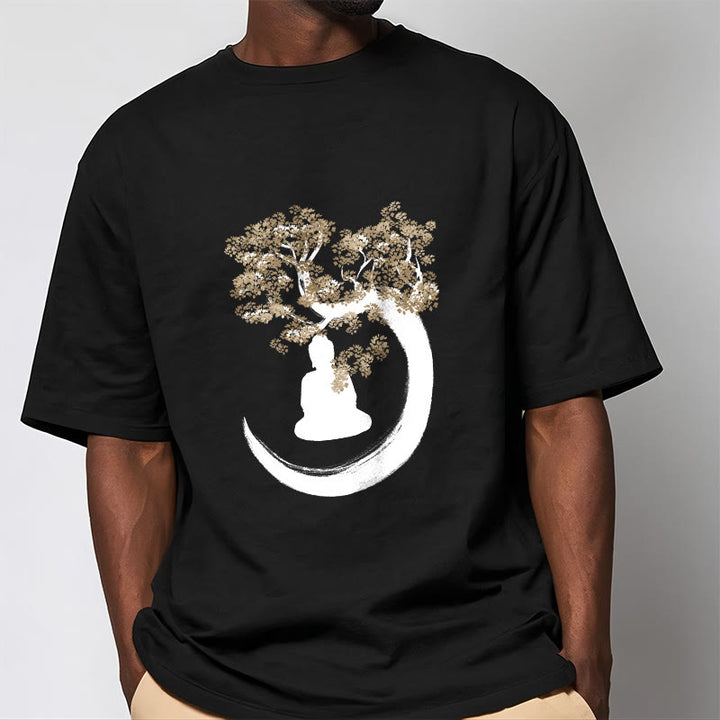Buddha Stones Buddha sitzt unter dem Baum Baumwolle T-Shirt - image 18