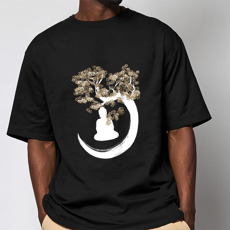 Buddha Stones Buddha sitzt unter dem Baum Baumwolle T-Shirt - image 20