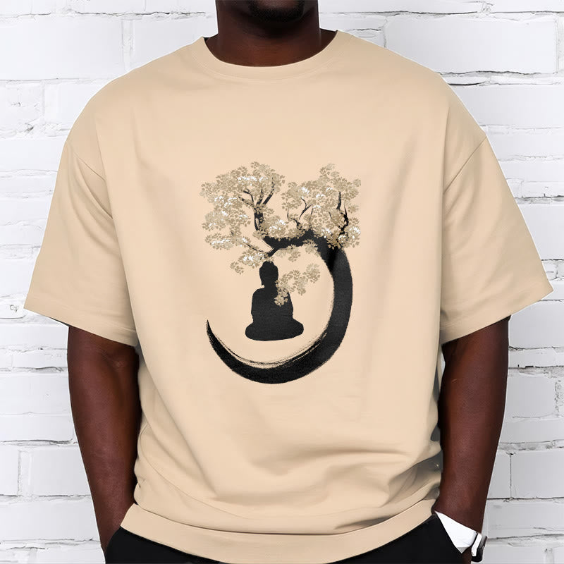 Buddha Stones Buddha sitzt unter dem Baum Baumwolle T-Shirt - image 8