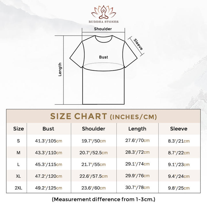 Buddha Stones ​​Buddha Kopf Muster Baumwolle T-shirt - image 3