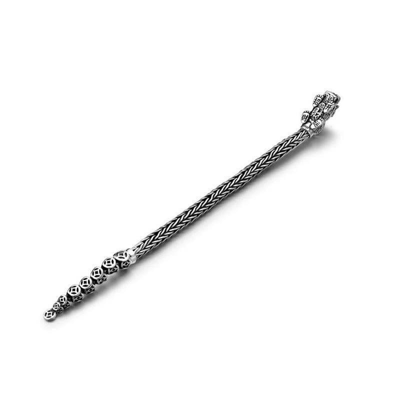 Buddha Stones ​​925 Sterling Silber PiXiu Kupfer Münzen Barren Reichtum Armband Armreif - image 12