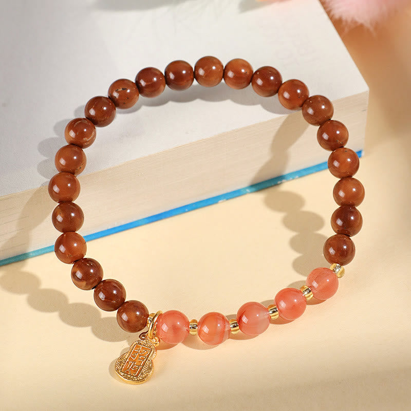 Buddha Stones Armband mit grünem Phantom-Citrin und Rutilquarz, Super Seven-Kristall, Selbstvertrauen und Reichtum anziehen