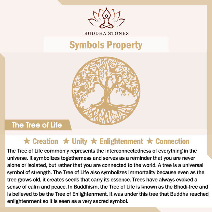 Buddha Stones ​​108 Mala-Perlen Apatit-Perle Om Der Baum des Lebens Lotus-Armband - image 10