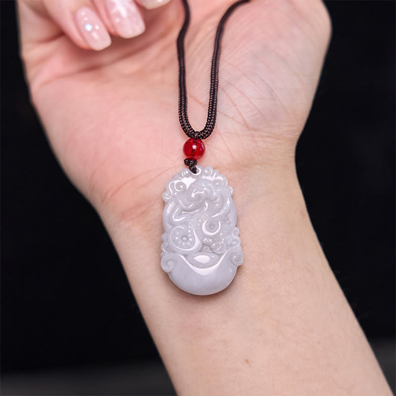 Buddha Stones Lucky Das Jahr der Schlange 2025 Jade Red String Schutz Bundle-1