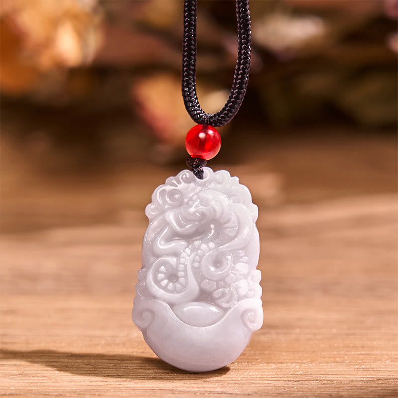 Buddha Stones Lucky Das Jahr der Schlange 2025 Jade Red String Schutz Bundle-1