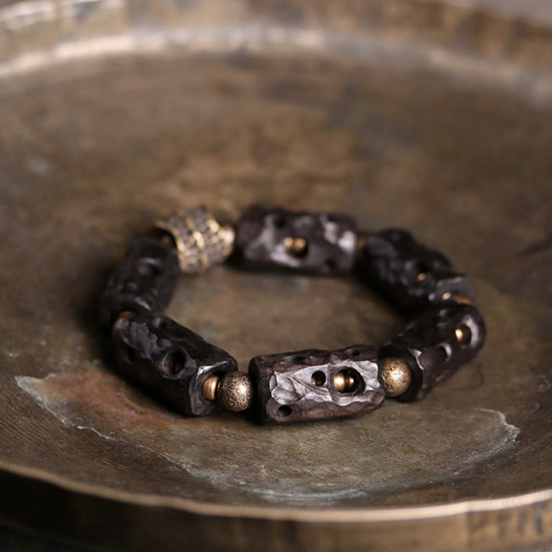 Buddha Stones, Ebenholz, Kupfer, Messing, Ruhearmband