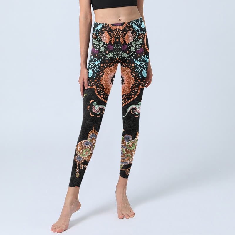 Buddha Stones ​​Mandala Auspicious Wolken Druck Gym Leggings Frauen Yoga Hosen - image 5