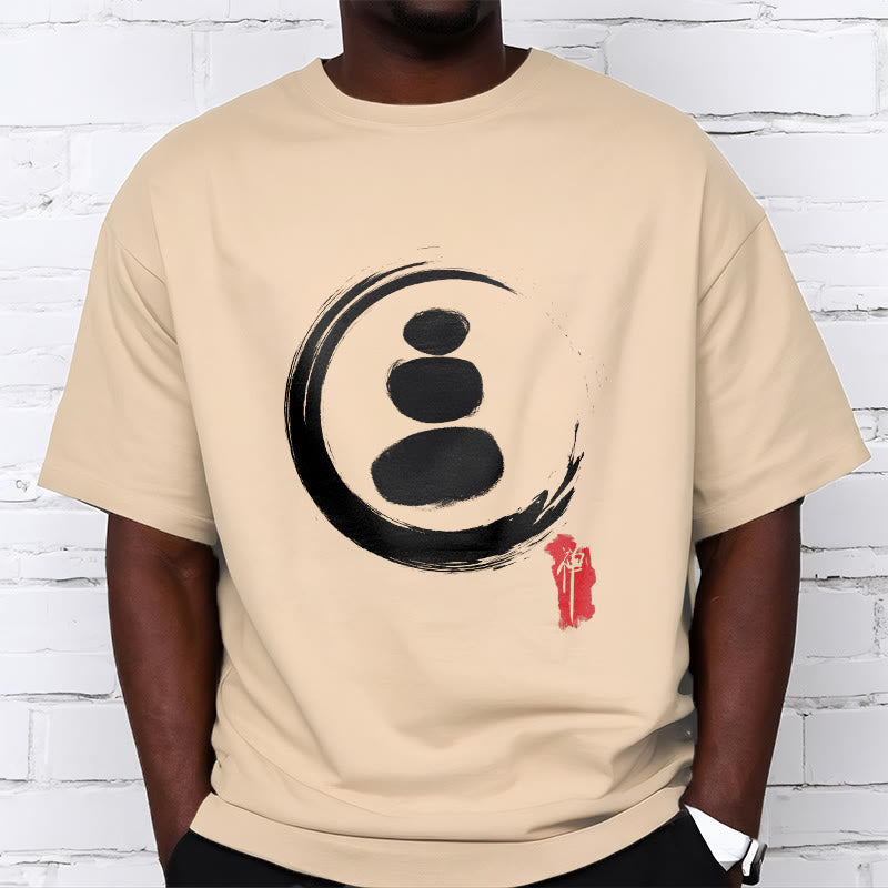 Buddha Stones Zen Kreise Baumwolle T-shirt