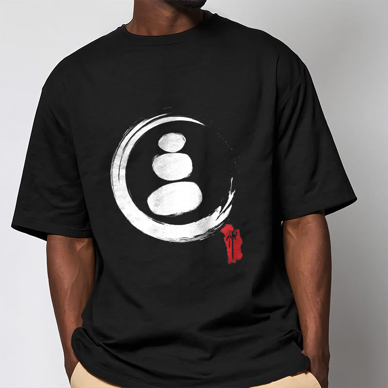Buddha Stones ​​Zen Kreise Baumwolle T-shirt - image 1