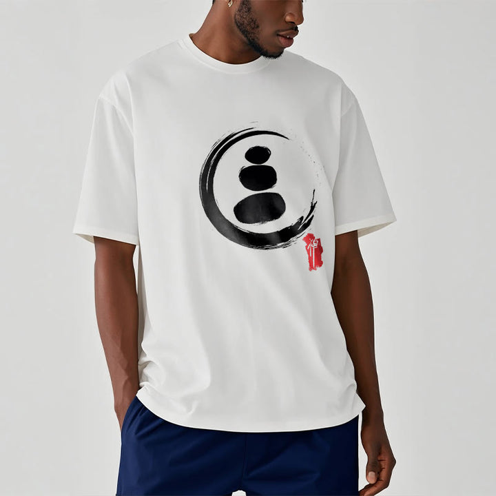 Buddha Stones Zen Kreise Baumwolle T-shirt