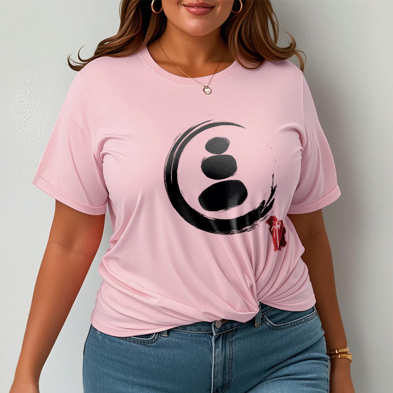 Buddha Stones Zen Kreise Baumwolle T-shirt