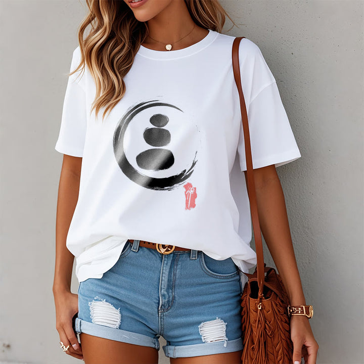 Buddha Stones ​​Zen Kreise Baumwolle T-shirt - image 10