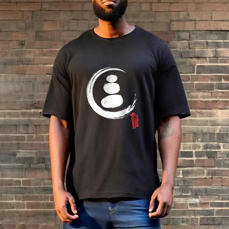Buddha Stones ​​Zen Kreise Baumwolle T-shirt - image 2