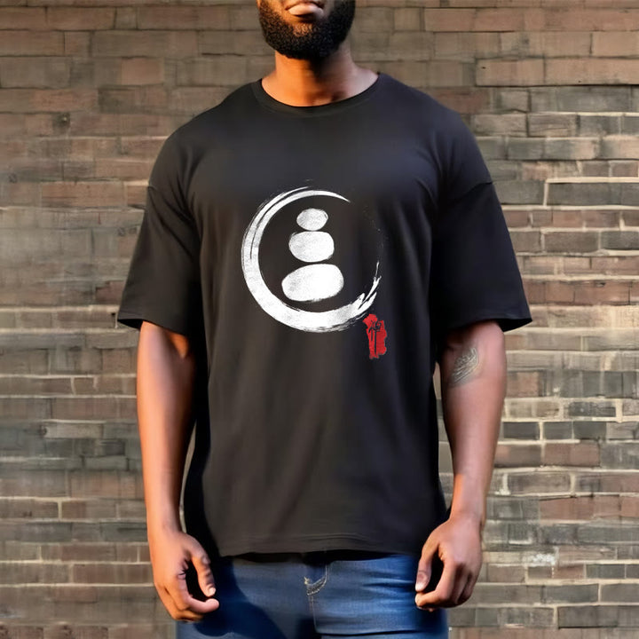 Buddha Stones ​​Zen Kreise Baumwolle T-shirt - image 2