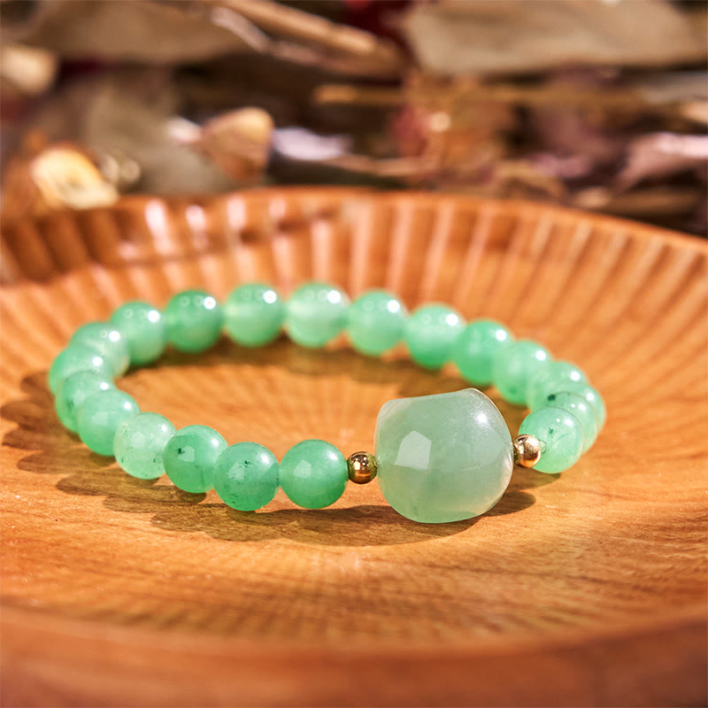 Buddha Stones ​​Amethyst Grüner Aventurin Rosenquarz Fluorit Katzenkopf Balance Glück Armband - image 8