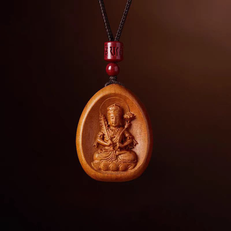 Buddha Stones , Pfirsichholz, Zinnober, Om Mani Padme Hum, chinesisches Sternzeichen, schwarze Halskette mit Anhänger - Pfirsichholz-Ochsentiger - image 15